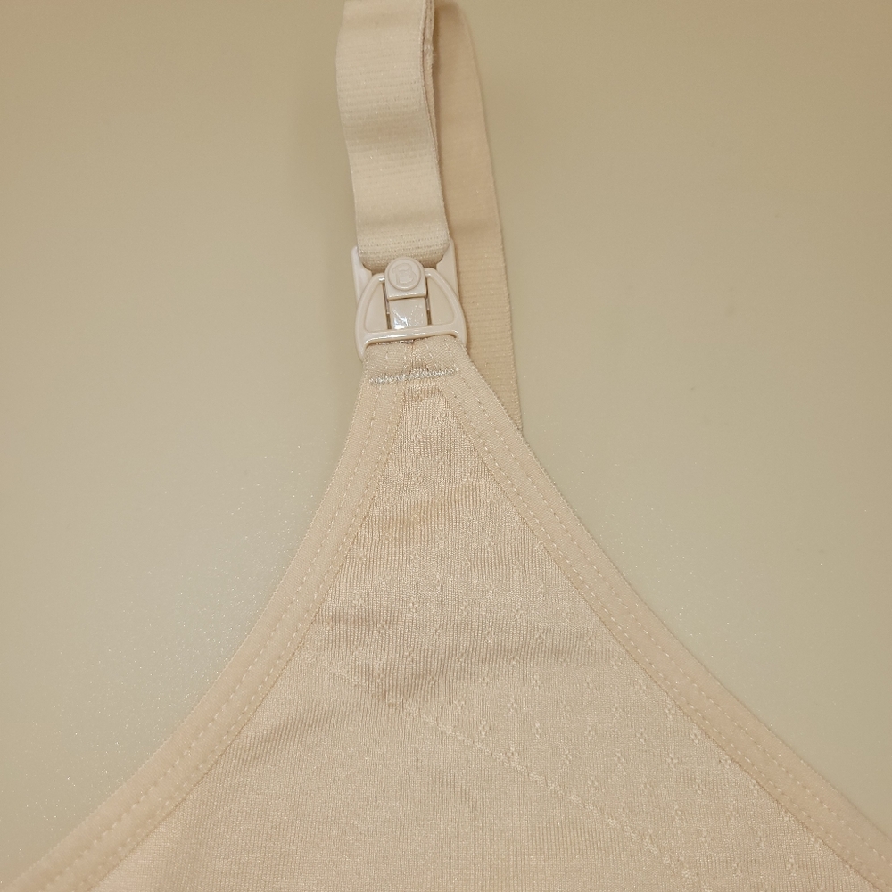 Bravado Basics Nursing Bra Small Beige Rear Closure Front Release Hooks NWT - Picture 3 of 4